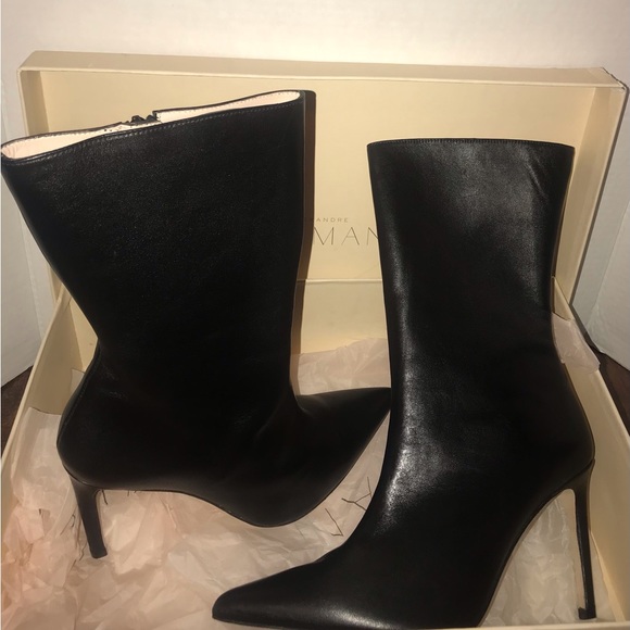 Alexandre Birman Boots Made in Spain black leather New eu38.5 - Picture 7 of 9